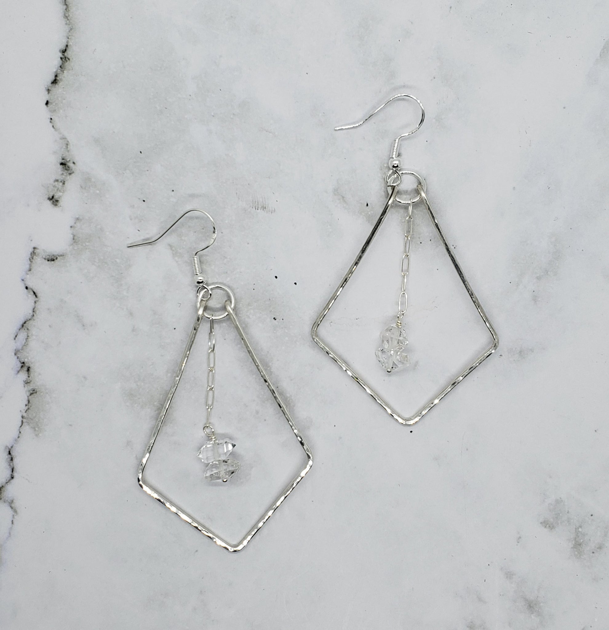 Herkimer Diamond Dangle Earrings