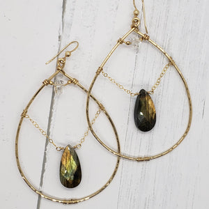 Lady of Labradorite Hoops