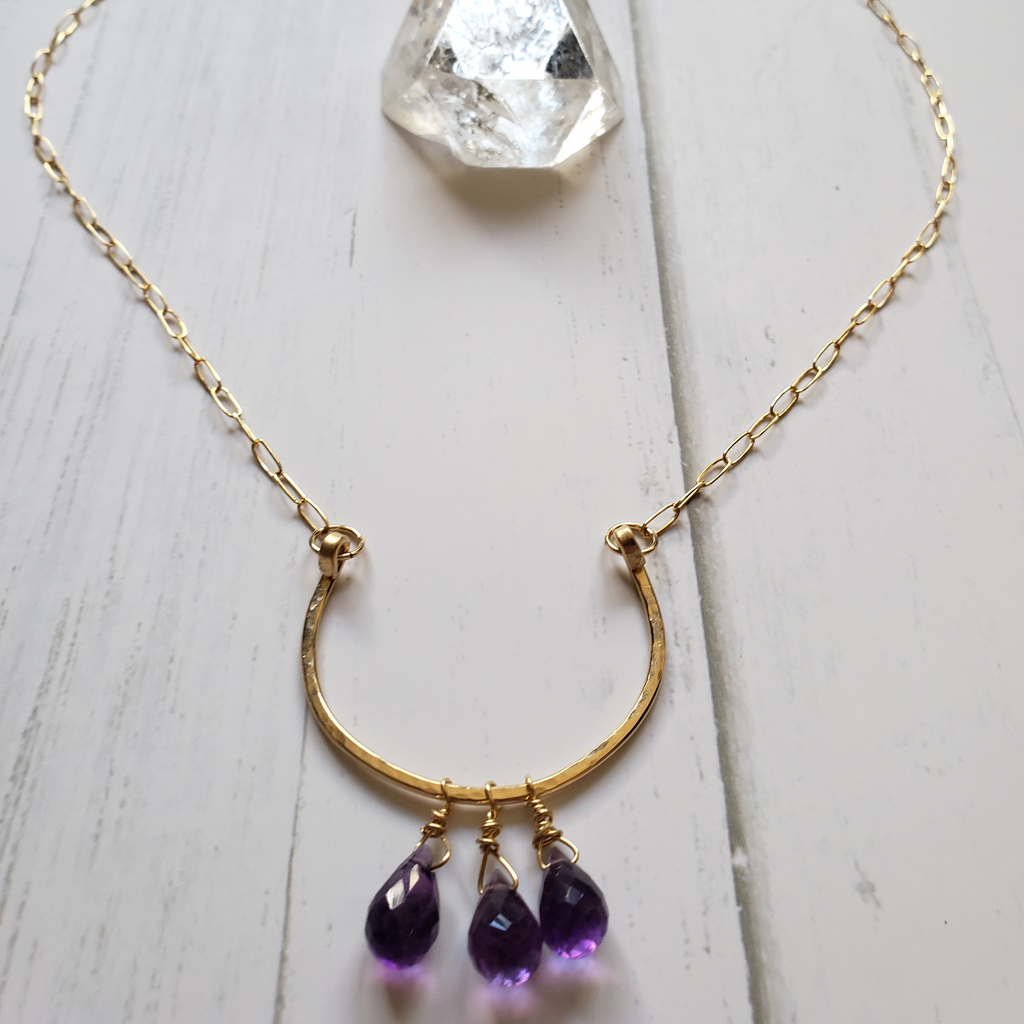 Amethyst Intuition Amulet Necklace