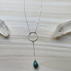 Desert Night Turquoise Lariat necklace