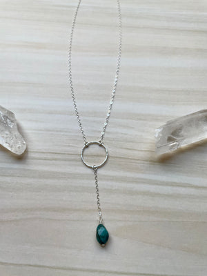 Desert Night Turquoise Lariat necklace