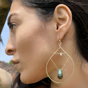 Lady of Labradorite Hoops